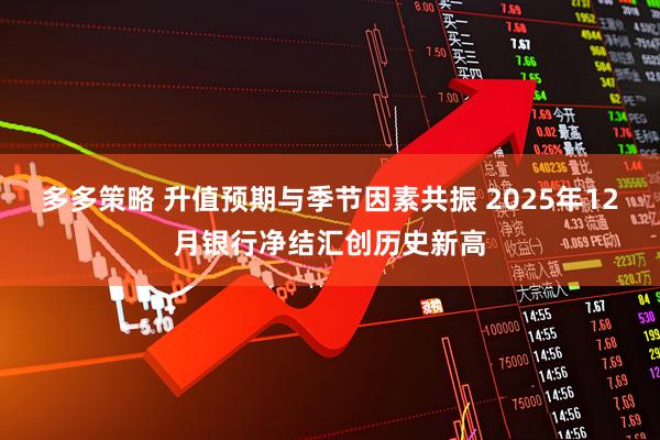 多多策略 升值预期与季节因素共振 2025年12月银行净结汇创历史新高